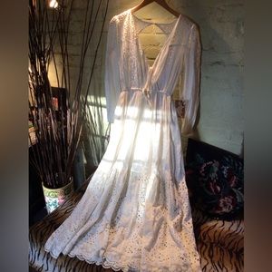 NEW! SALE! Rare Band of the Free Boho maxi eyelet lace dress